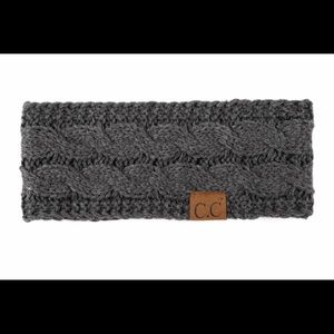 NWT Solid cable knit C.C. Headwrap Grey
